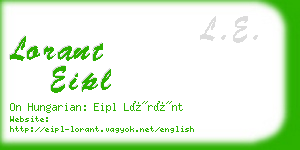 lorant eipl business card